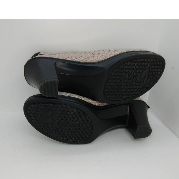 Bernie Mev NY NEW Designer Womens Open Toed Rose Silver Heels - sz. 9 BEAUTIFUL! - Picture 5 of 6